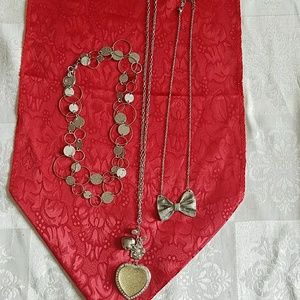 Silver finish necklace bundle